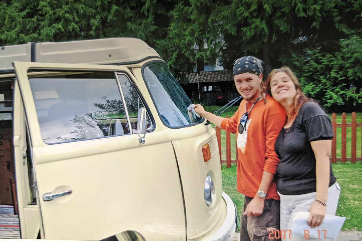 One year before his accident, Ian (with his mother, Teena) was chipping away at school, planning a career as a community college professor.
